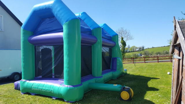 Blue Green Obstacle Course Donegal Bouncy Castles