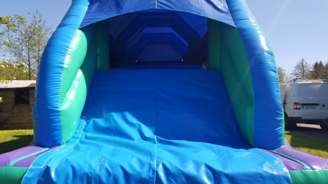 Blue Green Obstacle Course Donegal Bouncy Castles