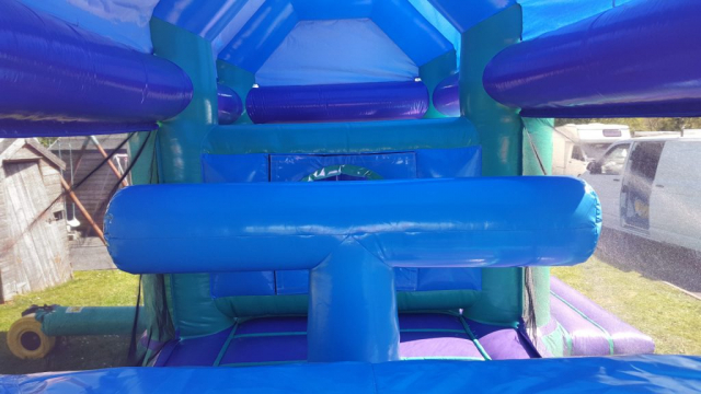 Blue Green Obstacle Course Donegal Bouncy Castles