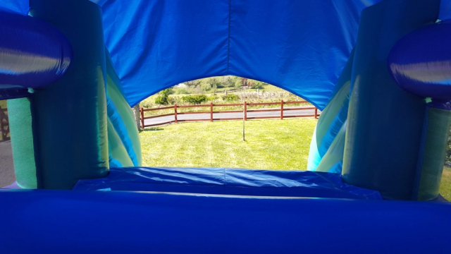 Blue Green Obstacle Course Donegal Bouncy Castles
